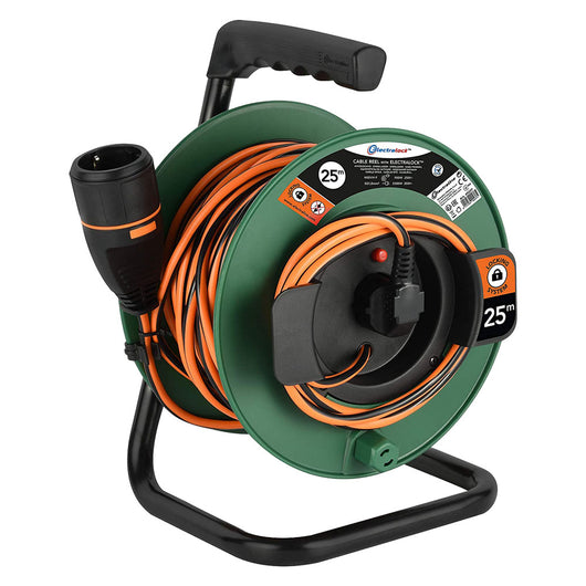 AVVOLGICAVO CON PRESA A MECCANISMO BLOCCO 'ELECTRALOCK' mt. 25 - art.49237  - ELECTRALINE