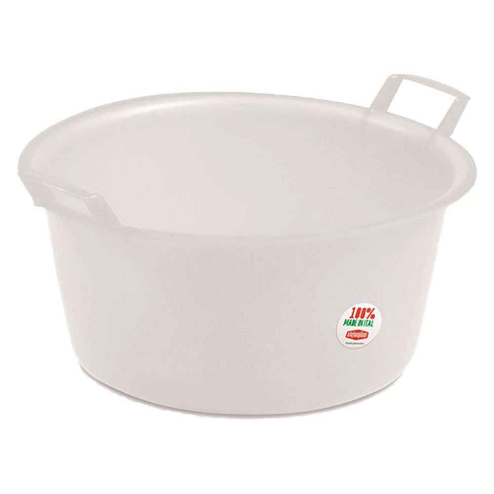 BACINELLA ROTONDA ø 40 cm -  15 lt neutro  - STEFANPLAST
