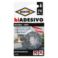 NASTRO BIADESIVO IN SCHIUMA INVISIBILE mm. 19 x 1,5 mt- 6 pezzi  - BOSTIK
