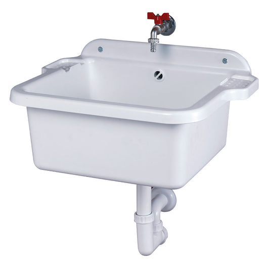 PILOZZO LAVATOIO DA PARETE cm 60 x 45 x h.28  - TRIOPLAST