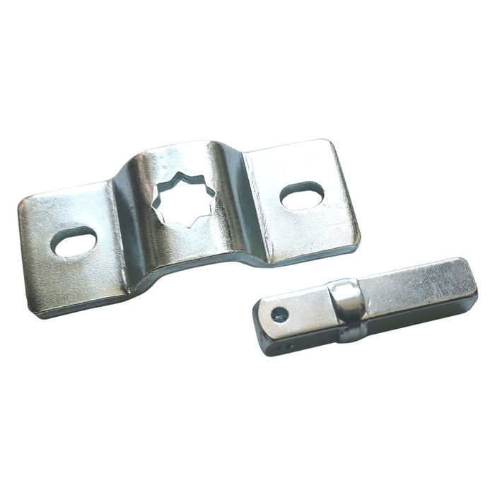 SUPPORTO FISSAGGIO PER MOTORE TAPPARELLE completo di perno quadro  - APRIMATIC