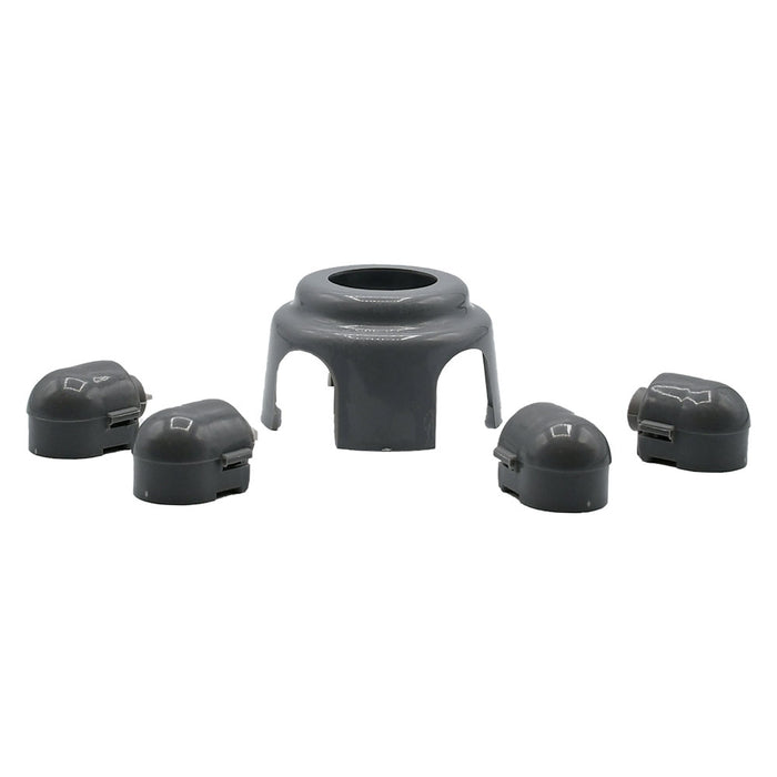 TAPPO TERMINALE PER PIEDE APPOGGIO con supporto centrale colonna  - KASART