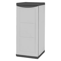 ARMADIO BASSO PORTA BOMBOLA 'COLONNA' cm 40 x 45 x h.91 - grigio/nero  - TRIOPLAST