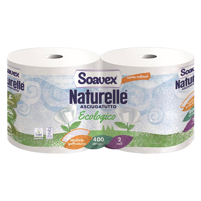 BOBINA CARTA 'SOAVEX NATURELLE' Kg 0,44 a rotolo circa (prezzo singolo rotolo)- 2 rotolo  - PAPERDI