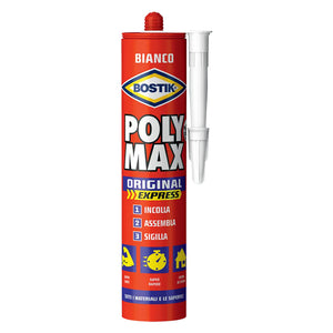ADESIVO SIGILLANTE UNIVERSALE 'POLY MAX' ORIGINAL  gr. 165 - bianco  - BOSTIK
