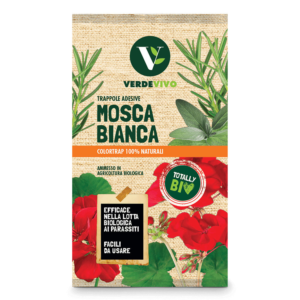 TRAPPOLA CROMOTROPICA ADESIVA MOSCHE BIANCHE scatola 10 pezzi  - VERDE VIVO