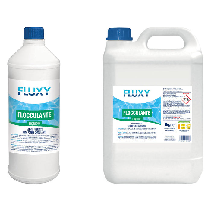 FLOCCULANTE LIQUIDO Kg. 1 - flacone- 12 pezzi  - FLUXY