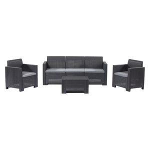 SET DA GIARDINO POLIPROPILENE 'NEBRASKA III' tortora  - BICA