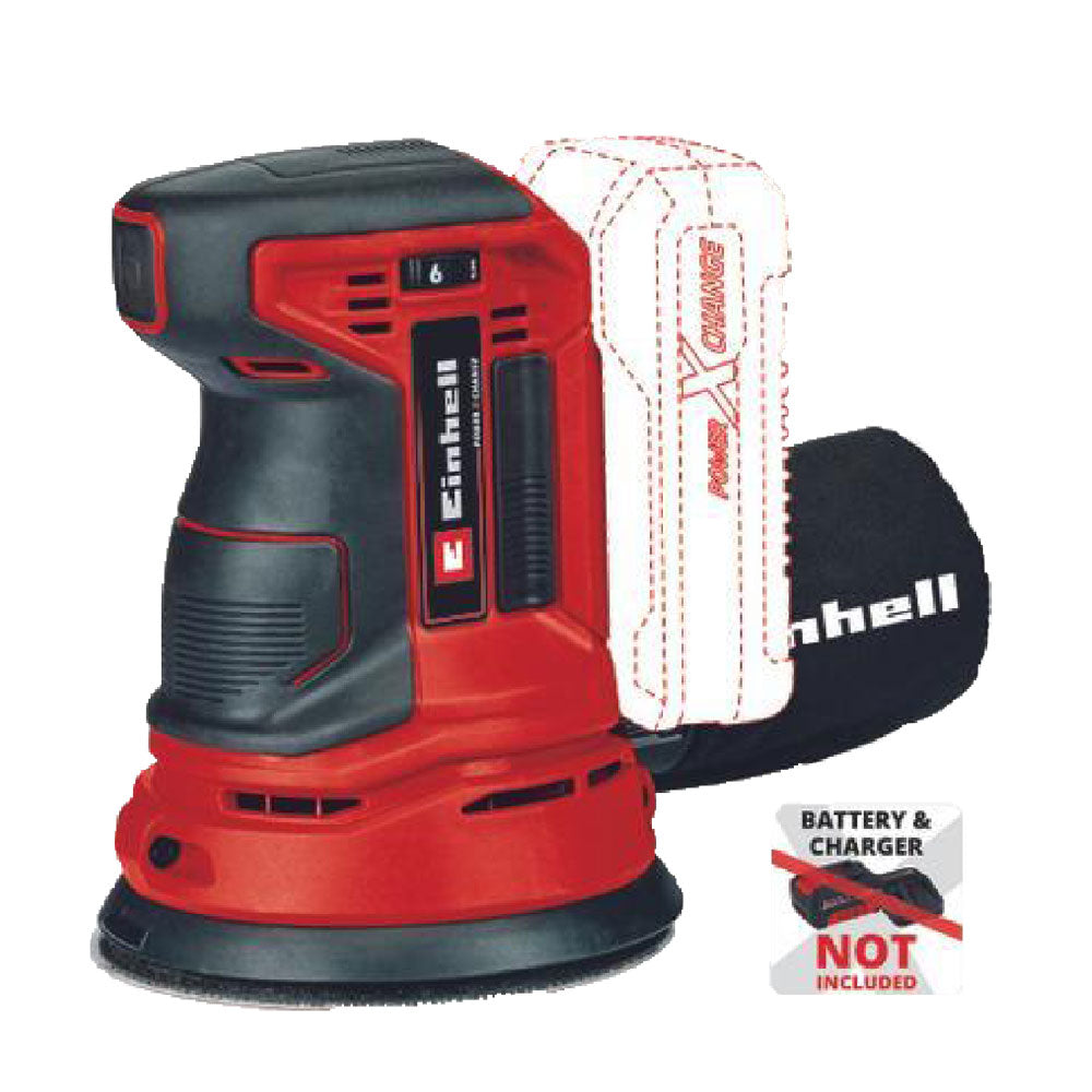 LEVIGATRICE ROTORBITALE A BATTERIA 'TE-RS 18 LI SOLO' 18V - platorello Ø 125 mm  - EINHELL