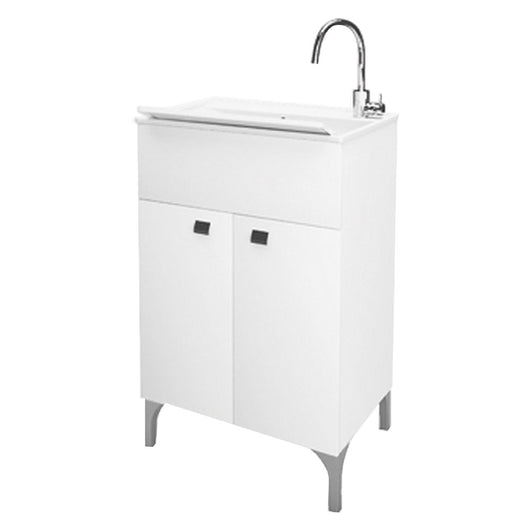 MOBILE LAVATOIO ANTA DOPPIA cm 50 x 50 x h.83 - bianco lucido  - SAVINIDUE