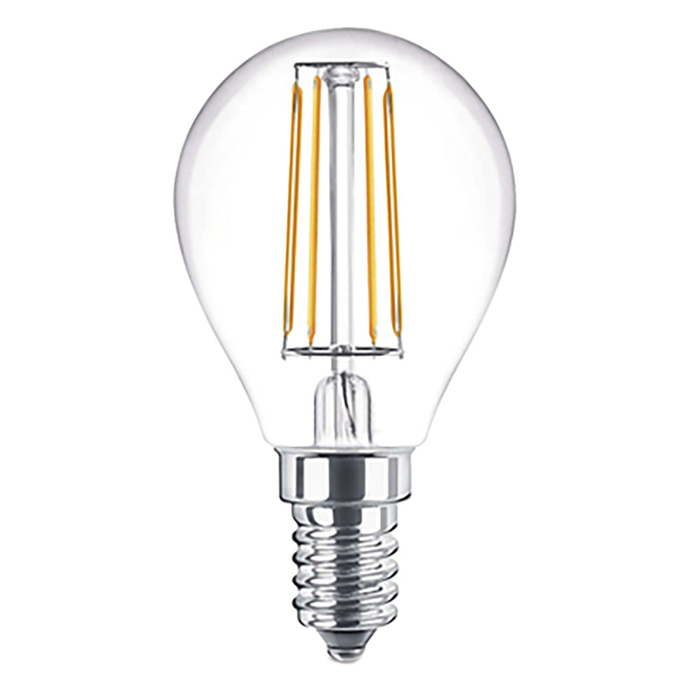 LAMPADA LED A FILAMENTO 'SFERA' CALDA 2700K  4W=35W E14 - 470 lm- 10 pezzi  - NOVAITALIA