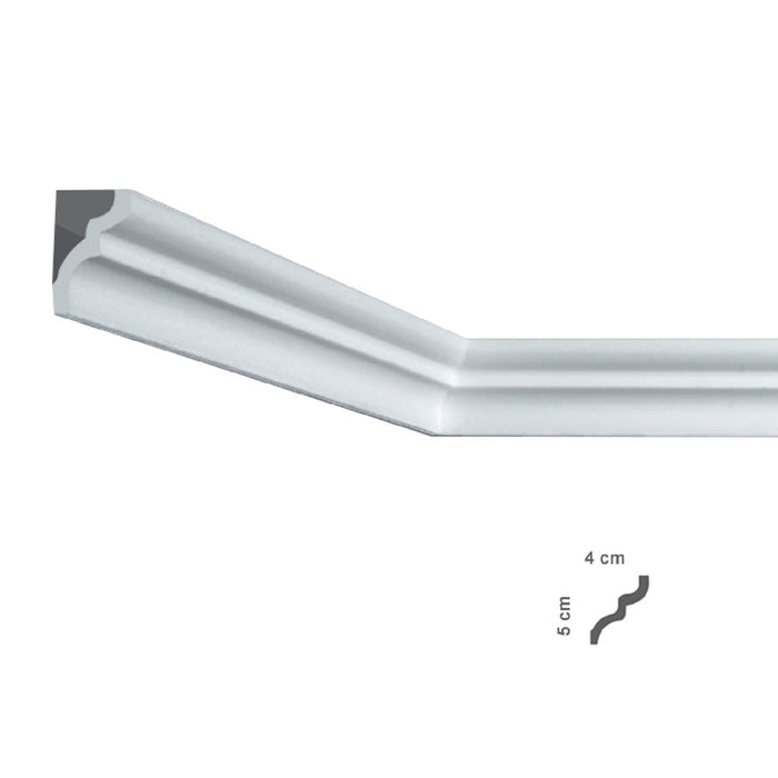 CORNICE DECORATIVA PER SOFFITTO mod. I856 - mm 40 x 50- 80 pezzi  - BOVELACCI