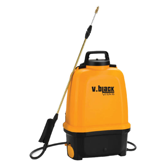 POMPA IRRORATRICE A BATTERIA 'V.BLACK VITA' Lt 16 - lancia telescopica alluminio/ottone  - VOLPI