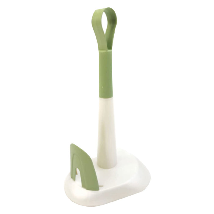 PORTAROTOLO 'UNICO'  da Cucina in Plastica, Porta Scottex Carta Cucina, Colore Bianco Perla e Verde, Made in Italy ECOPLAST