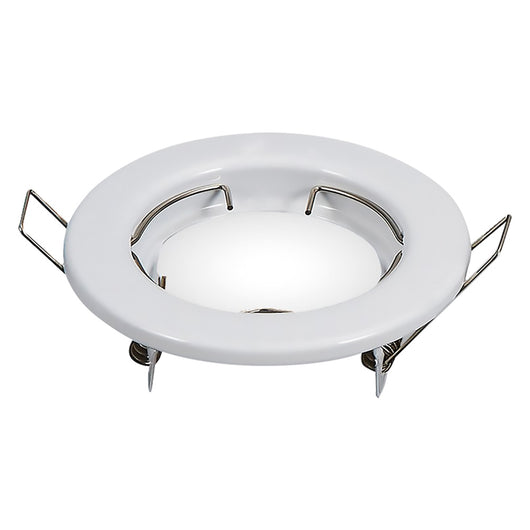 PORTAFARETTO LED FISSO IN METALLO bianco - Ø 81 x h.40 mm - Ø imbocco 63 mm  - VTAC