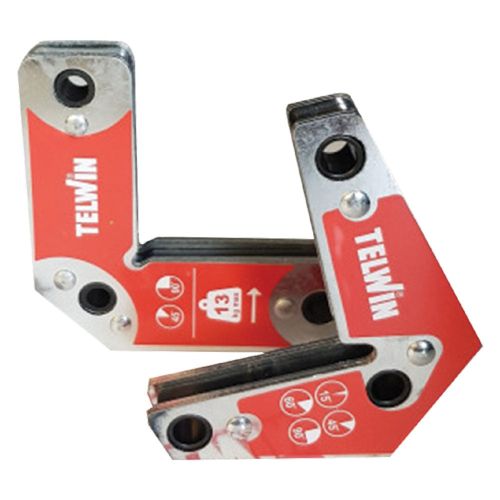 POSIZIONATORI MAGNETICI MULTIUSO PER SALDATURA forza trascinamento 9 - 13 kg / set 2 pezzi  - TELWIN