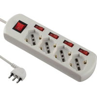 MULTIPRESA CON INTERRUTTORI INDIPENDENTI 4 prese  - ELECTRALINE
