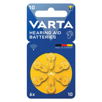 PILA PER APPARECCHI ACUSTICI '10' Pz 6 - 1,45 V  - VARTA