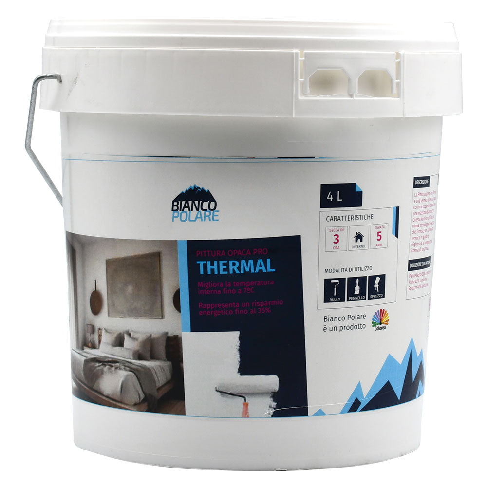 PITTURA PER ISOLAMENTO TERMICO 'PRO THERMAL' lt. 14  - BIANCO POLARE