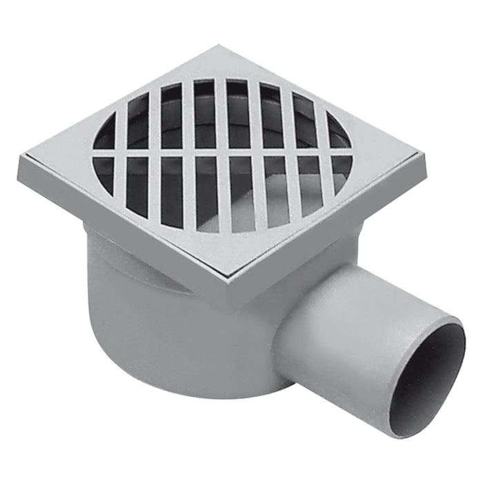 CHIUSINO SIFONATO cm 15 x 15 x h.7 - Ã? scarico laterale 50 mm