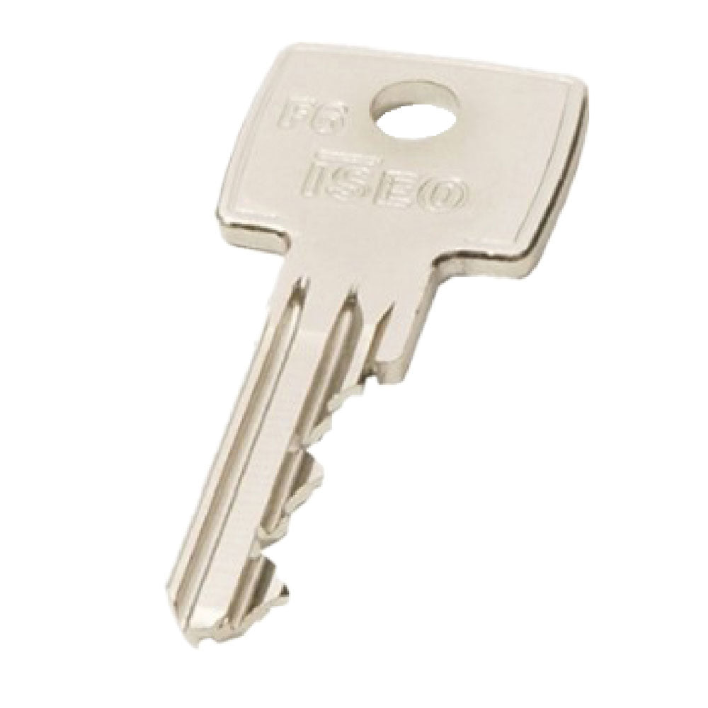 CHIAVE OTTONE NICHELATO '020609' lunghezza 26,6 mm - 6 spine- 10 pezzi  - ISEO