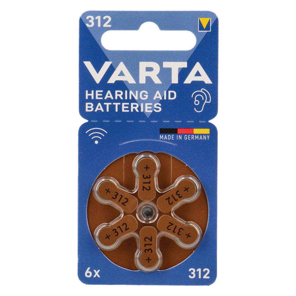 PILA PER APPARECCHI ACUSTICI '312' Pz 6 - 1,45 V  - VARTA