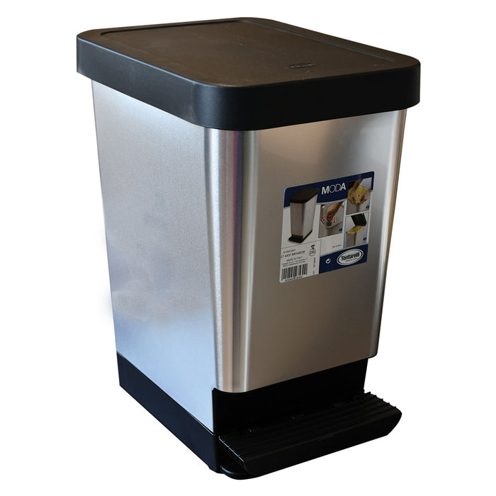 PATTUMIERA PER RACCOLTA DIFFERENZIATA 'MODA' 25 lt. - cm 27,4 x  37,9 x  45 - carbonio  - TONTARELLI