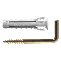 TASSELLO NYLON CON GANCIO APPENDI QUADRO 'SX PLUS 4G GOLD' Ø 4 x 20 mm  - FISCHER