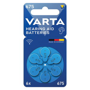 PILA PER APPARECCHI ACUSTICI '675' Pz 6 - 1,45 V  - VARTA