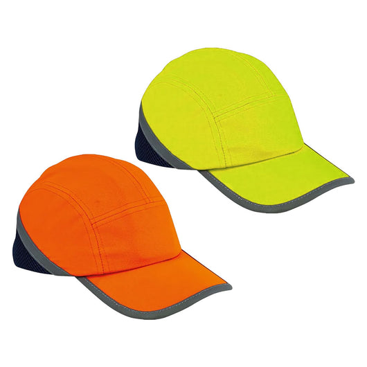 BERRETTO ANTIURTO CON VISIERA in poliestere - colore giallo  - GRIFON SAFETY