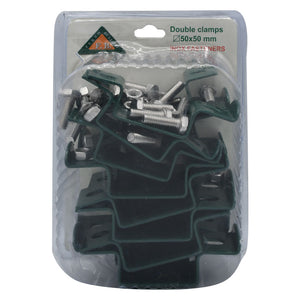 COLLARE DI FISSAGGIO DOPPIO IN ACCIAIO verniciato verde  - FERRO BULLONI