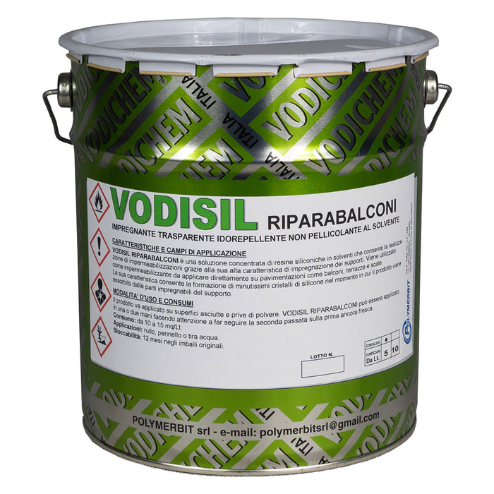 RESINA SILICONICA 'VODISIL RIPARABALCONI' lt. 1 - trasparente- 4 pezzi  - VODICHEM