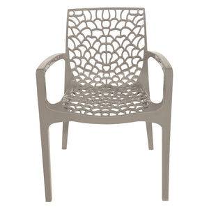 SEDIA IN POLIPROPILENE CON BRACCIOLI 'GRUVYER' juta  - GRANDSOLEIL