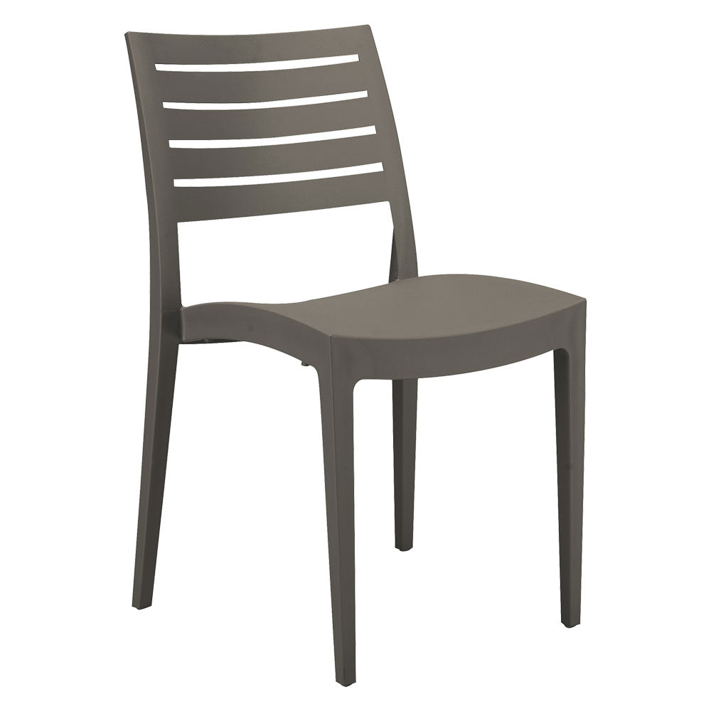 SEDIA IN POLIPROPILENE 'FIRENZE' moka  - GRANDSOLEIL