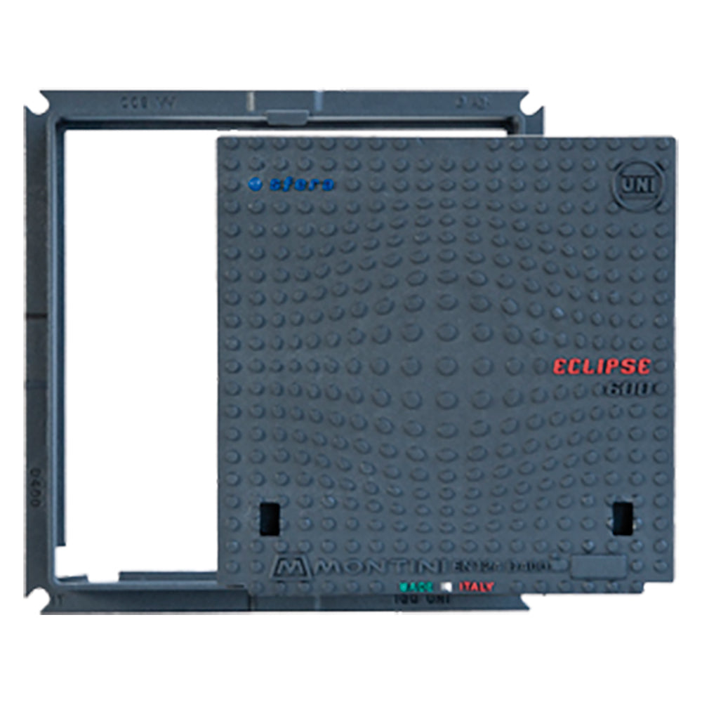 CHIUSINO IN GHISA CLASSE D400 ECLIPSE - 60 x 60 - Kg 43  - MONTINI
