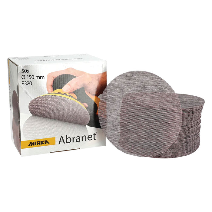 DISCO ABRASIVO CIRCOLARE 'ABRANET' Ø 125 mm - grana 320- 50 pezzi  - MIRKA