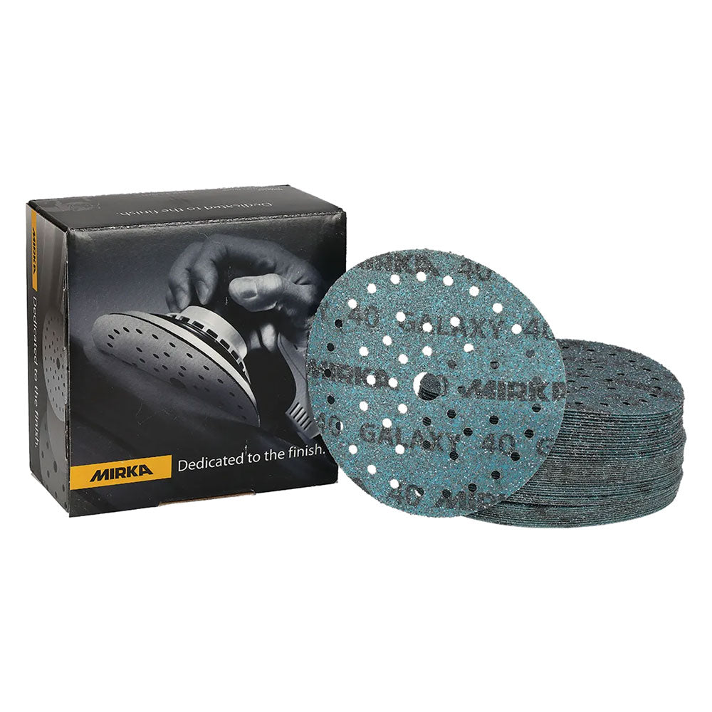 DISCO ABRASIVO CIRCOLARE MULTIFORO 'GALAXY MULTIFIT GRIP'  Ø 125 mm - grana 240- 50 pezzi  - MIRKA