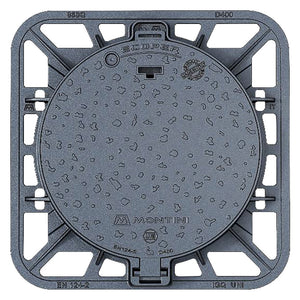 CHIUSINO IN GHISA CLASSE D400 ECOPER Q - 85 x 85 - botola 65 cm / Kg 60,5  - MONTINI