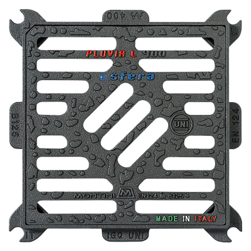 CADITOIA IN GHISA 'PLUVIA LIGHT' PLUVIA LIGHT - 30 x 30 - Kg 5,3  - MONTINI