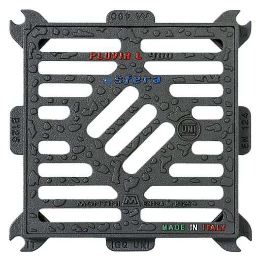 CADITOIA IN GHISA 'PLUVIA LIGHT' PLUVIA LIGHT - 30 x 30 - Kg 5,3  - MONTINI