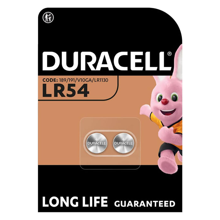 PILA A BOTTONE 'LR54' Pz 2 - 1,5 V- 10 blister  - DURACELL