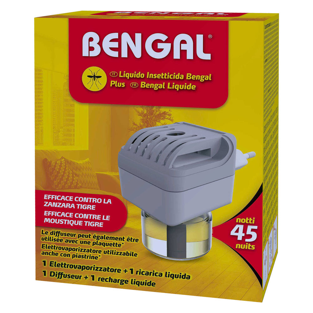 ANTIZANZARE ELETTRICO AD EMANAZIONE con 1 ricarica liquida 25 ml  - BENGAL