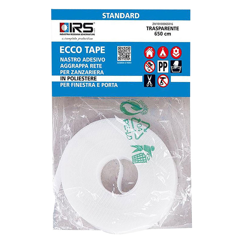NASTRO IN VELCRO PER ZANZARIERE 'ECCO TAPE 650' mm 10 x 6,5 mt  - IRS