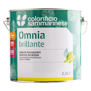 SMALTO ALL'ACQUA 'OMNIA' Lt. 0,750 Grigio finestra brillante- 6 pezzi  - COLORIFICIO SAMMARINESE