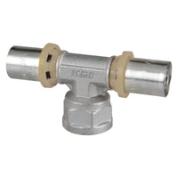 RACCORDO A PRESSARE A 'T' FEMMINA 'ART. 408' 20 x 1/2 x 20- 5 pezzi  - ICMA