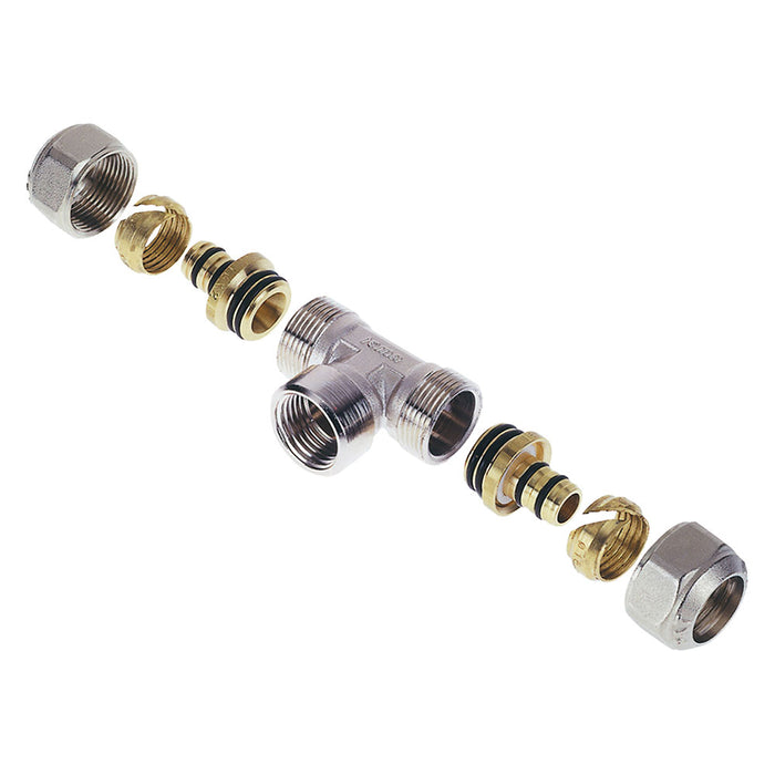 RACCORDO A STRINGERE A 'T' FEMMINA 'ART. 538 / 548' 'art.538' - 16 x 1/2 x 16  - ICMA