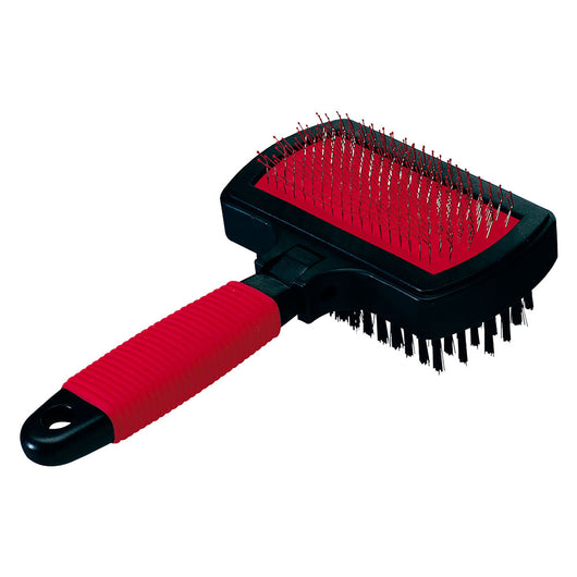 SPAZZOLA CARDATRICE COMBINATA 'GRO' cm 17 x 10,5 x h.5  - FERPLAST