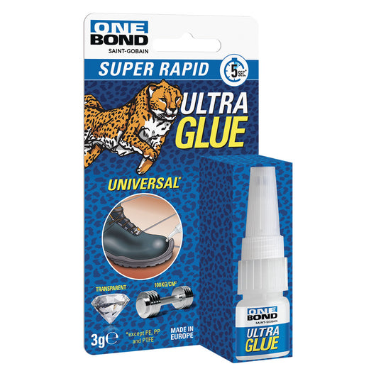 ADESIVO ISTANTANEO UNIVERSALE GEL 'ULTRA GLUE UNIVERSAL GEL' gr. 3- 20 blister  - ONEBOND