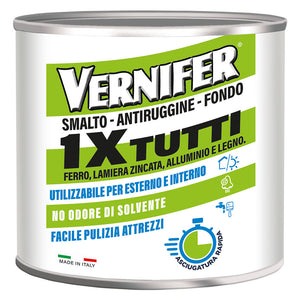 VERNICE ANTIRUGGINE ACRILICA 'VERNIFER 1 X TUTTI' Ml. 500 - bianco brillante (4600)  - AREXONS