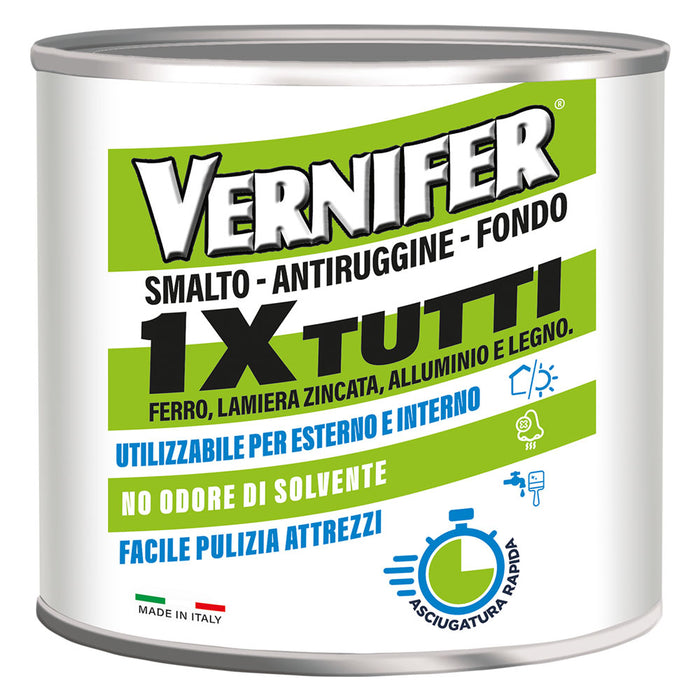 VERNICE ANTIRUGGINE ACRILICA 'VERNIFER 1 X TUTTI' Ml. 500 - bianco brillante (4600)  - AREXONS